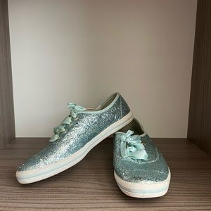 Kate Spade baby blue glitter Keds- 7